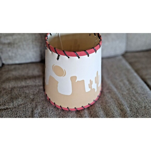 Vintage Western Cowboy Lamp Shades‎ 11 In Round Lamp Shade Lampshade Decor - Picture 3 of 10